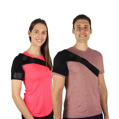 Tutore per la spalla regolabile con support per borsa di ghiaccio o hot pack